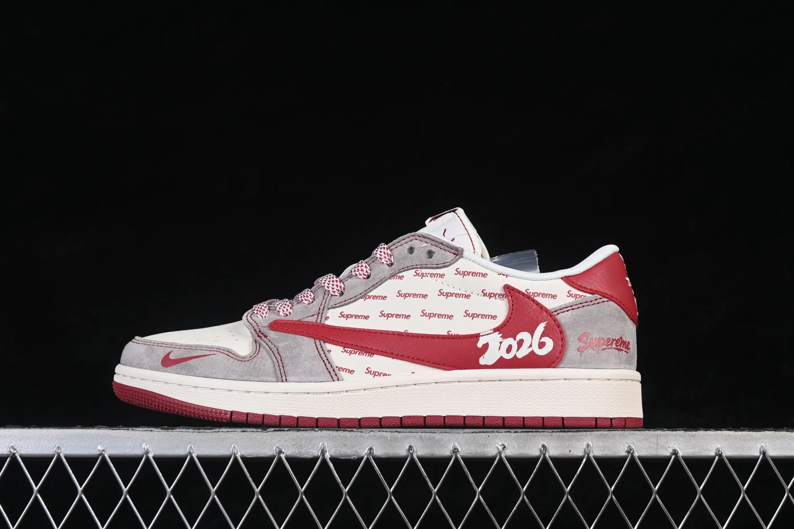 All categories Air Jordan Jordan series basketball shoes Air Jordan 1 Low high-end customized low-top sneakers Air Jordan 1 Low AJ1 Joe 1 New Year limited high-end customized low-top retro basketball shoes JP2026-119